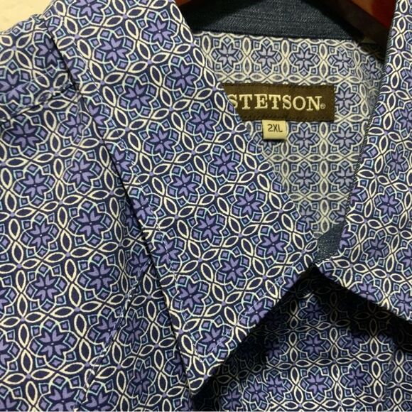 NWT 🆕 STETSON  Plaid Western Shirt Mens size XXL - Picture 3 of 7